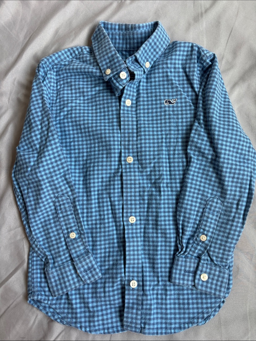 Vineyard Vines Blue Gingham Button-Down Shirt